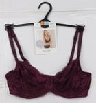 M&S Womens Marks and Spencer Purple Bra Size 32 C RRP £22.50