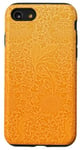 Coque pour iPhone SE (2020) / 7 / 8 Coquette florale mignonne orange pour filles et femmes