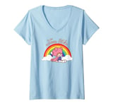 Womens Gloomy Bear Naughty Grizzly Love Win Rainbow Pride Anime V-Neck T-Shirt