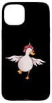 Coque pour iPhone 15 Plus Canard blanc avec ailes déployées