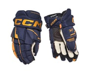 CCM Hockeyhandskar Tacks XF Jr Navy/Sunflower