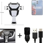 Car holder air vent mount for Motorola G34 5G cell phone mount