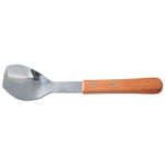 Thick And Solid Ice Cream Spoon Wooden Handle Flat Round Scoop  Ice Cream