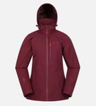 Mountain Warehouse Rainforest Womens Jacket  Waterproof Hooded uk 8 Burgundy New