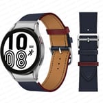 (indigo-hopea)Nahkaranneke Samsung Galaxy Watch 4 Classic 46mm 42mm 44mm 40mm älykellon vyö Ei aukkoja Rannekoru Correa Galaxy Watch 4 ranneke - kellon rannekkeet