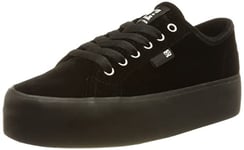 DC Shoes Femme Manual Basket, Black/Black/White, 38 EU