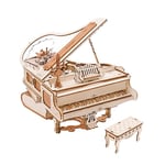 ROKR Piano Puzzle 3D en Bois pour Adultes à Construire- Décoration de Bureau pour la Maison idée Cadeau(AMK81)