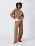 John Lewis Borg Fleece Lounge Set, Caramel