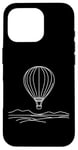 Coque pour iPhone 16 Pro Ballon à air One Line Art Dessin