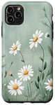 Coque pour iPhone 11 Pro Max Fleurs sauvages bohème botaniques vert sauge