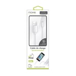 Câble Data Moxie Blanc Compatible 2m Pour Iphone 5/5s/5c/Se/6/6s/6+/6s+/7/7+