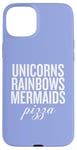 Coque pour iPhone 15 Plus Licorns Rainbow Sirènes Pizza Fun