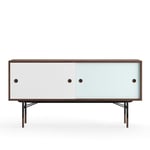 House of Finn Juhl - Sideboard Without Tray Unit, Walnut, White/Light Blue, Black Steel - Sideboards - Finn Juhl - Flerfarget - Metall/Tre