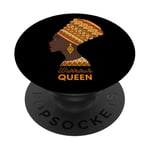 Warrior Queen Black Afro Women Black History Month PopSockets Adhesive PopGrip