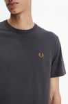 Fred Perry Ringer T-shirt Tee Anchor Grey Caramel Medium BNWT RRP £50