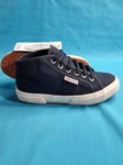 Superga 2790 Cotropew Unisex Gymnastics Shoes Navy Blue Hi Top Trainers 4.5 UK 