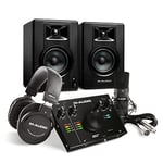 M-Audio Vocal Studio Pro Recording Bundle - AIR 192|4 Audio Interface, HDH40 Over Ear Headphones, BX3 Studio Monitors and Condenser Microphone