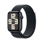 Apple Watch SE (2ᵉ génération, 2023) (44 mm GPS) Smartwatch avec boîtier Aluminium et Boucle Sport Minuit. Suivi de l’activité Physique et du Sommeil, détection des Accidents, Neutre en Carbone