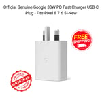 Official Genuine Google 30W PD Fast Charger USB-C Plug - Fits Pixel 8 7 6 5 -New