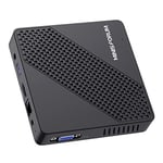 MINIS FORUM Mini PC sans Ventilateurr Celeron N4020 (jusqu'à 2,8 GHz) 4 Go DDR4 / 64 Go eMMC Mini Ordinateur Port HDMI et VGA 2,4/5,8 WiFi BT 3xUSB3.0, SSD M.2 2242 SSD