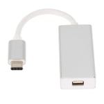 CHENYANG USB-C USB 3.1 Type C vers Mini DisplayPort DP 1080p HDTV Câble adaptateur avec boîtier argent pour 2015-2018 Macbook