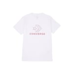 KORT T-SHIRT CONVERSE 10024538. FÖR KVINNOR, VIT FÄRG