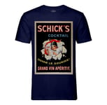 T-Shirt Homme Col Rond Shick's Cocktail Art Deco Affiche Publicitaire Ancienne Vintage