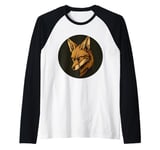 Cool looking wild dog costume for jackal lovers Raglan Baseball Tee