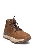 47Bs011-Casual Men Sneaker High Höga Sneakers Brown Dockers By Gerli