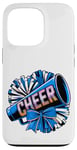 Coque pour iPhone 13 Pro Mégaphone Bleu et Pompons de l'Équipe de Cheerleading