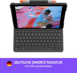 Logitech SLIM FOLIO iPad Keyboard Case 10.2 Inch, QWERTZ German Layout - Graphit