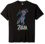 Nintendo Men's Zelda Breath of The Wild Mipha Paint T-Shirt, Black, Large