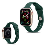 Apple Watch Series 5 40mm yksinkertainen silikoninen kellonauha - Vihreä