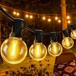 Guirlande Lumineuse Guinguette Exterieur 20M - G40 65.5FT 30+2 LED Ampoules de Guirlandes Jardin Lumiere Exterieure Connectable IP44 Imperméable Guirlande Lumières Extérieur Terrasse Pergola Balcon