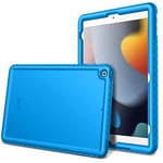 FINTIE Coque Antichoc pour iPad 10.2 Pouces 2021 9ème Génération, Etui Résistant en Silicone Housse Cover Anti-Rayures, Aussi pour iPad 8ème / 7ème Gén (2020/2019), Bleu