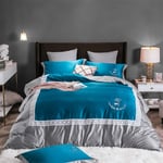 Duvet Covers Full Queen Size Comforter Set Bedding Set King Size Beige Cotton Double Duvet Covers Set Blue Bedding Set King Size Double Duvet Covers Set Silk Cotton Double Bed Twin Silk Satin Lace