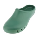 Men/Women's Slip Resistant Chef Clogs Mulitfunctional Restaurant Kitchen Garden Safety Work Medical Worker Shoes - 3color - Green, EU 40-41