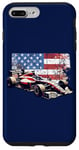 iPhone 7 Plus/8 Plus Vintage Auto Racing Car American Flag 4th of July, Auto Race Case