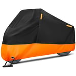 Housse Moto Impermeable, Bâche Protection Moto Exterieur Interieur Étanche, 210D Protection au Pluie poussière uv, Motorcycle Cover Hiver Été pour