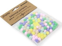 Dekorationer Pomponger 1Cm Pastell Mix Färger 120St