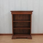 Sleigh Style Solid Mahogany Bookcase with Two Adjustable Shelves BCS026