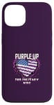 iPhone 13 Purple Up For Military Kids Heart Love America Military Case