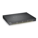 ZYXEL XGS1930-5252 Port Smart Managed PoE Switch 48x Gigabit PoE and 4x 10G SFP+ hybird mode standalone or NebulaFlex Cloud 375W