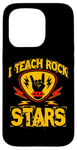 Coque pour iPhone 15 Pro J'enseigne le rock aux stars du rock, professeur de musique, Rock On Graphic