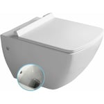 Isvea Purity - wc suspendu avec douchette de bidet, blanc 10PL02007-DL - Sapho