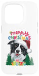 iPhone 15 Pro Merry Xmas Border Collie Pjs Mum and Dad Christmas Card Tee Case