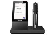 Yealink WH67 - Micro-casque sans fil DECT / Bluetooth convertible dans l'oreille, certifié Microsoft Teams (avec station de travail)