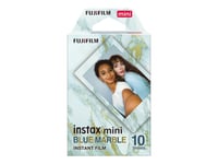 Fujifilm Instax Mini Blue Marble - Färgfilm För Snabbframkallning - Instax Mini - Iso 800 - 10 Exponeringar