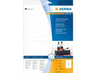 Herma 8882, Hvit, Selvklebende Skriveretikett, A4, Papir, Blekkdyse, Permanent