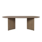 Ferm Living - Mingle Table Oval Top 220 Cm Dark Stained Oak - Matbord - Träfärgad - MDF/Trä